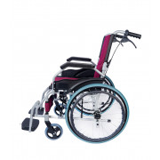 Кресло-коляска инвалидная облегченная алюминиевая складная LY-710 (710-011), ширина сиденья 45 см, нагрузка 120 кг