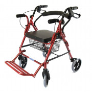 Ходунки-каталка на четырех колесах с подножкой LY-582